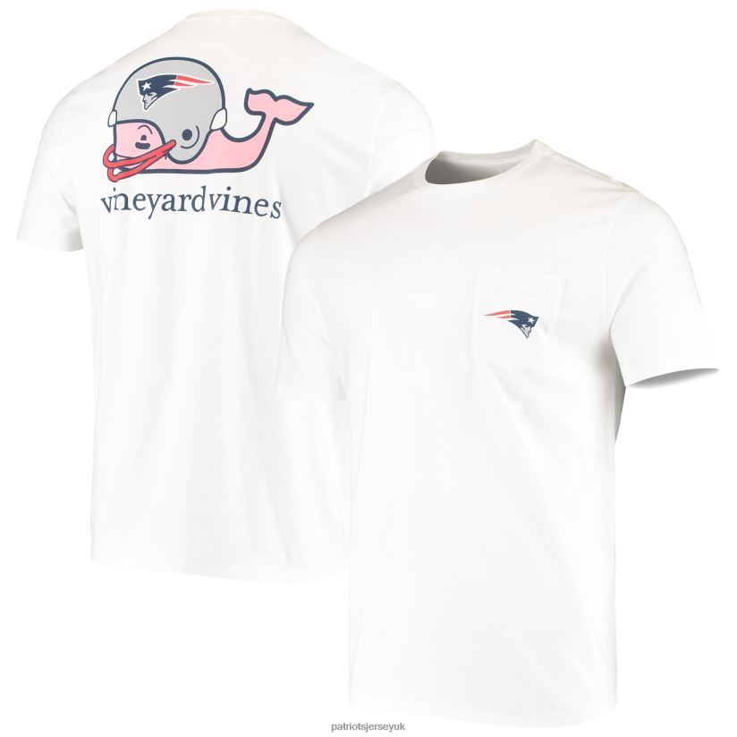 Vineyard Vines White Big & Tall Helmet T-Shirt Men Patriots Jersey Clothing 6B6H8J1933