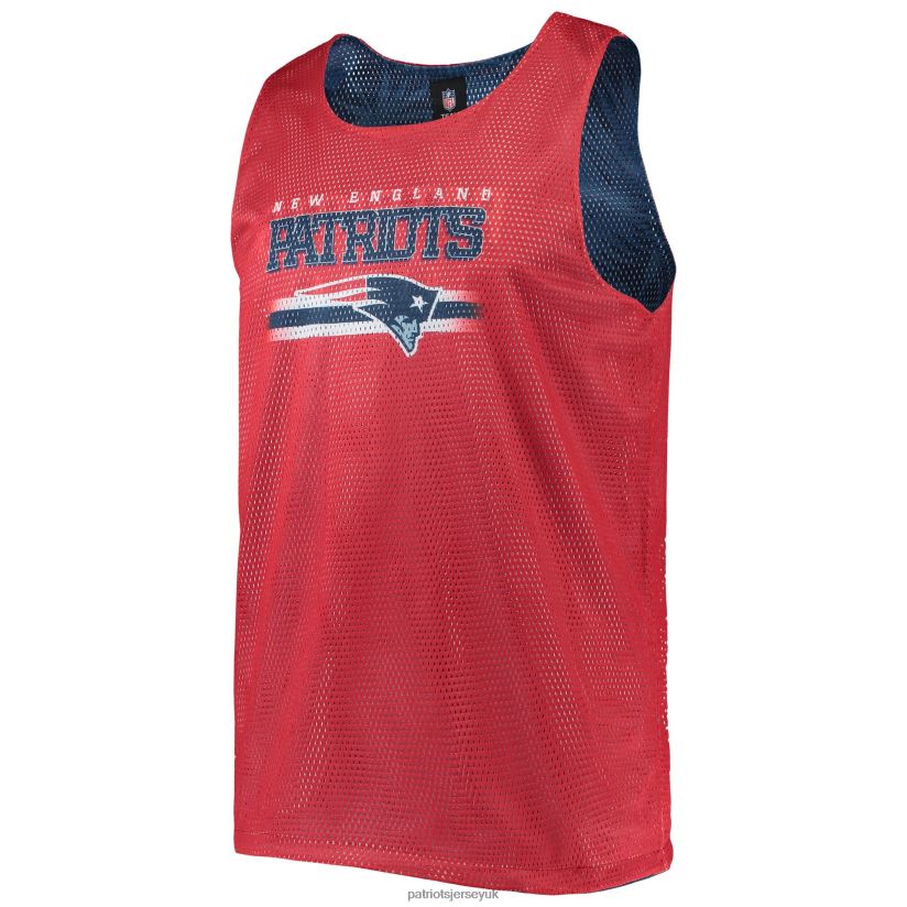 FOCO Navy Floral Reversible Mesh Tank Top Men Patriots Jersey Clothing 6B6H8J2026