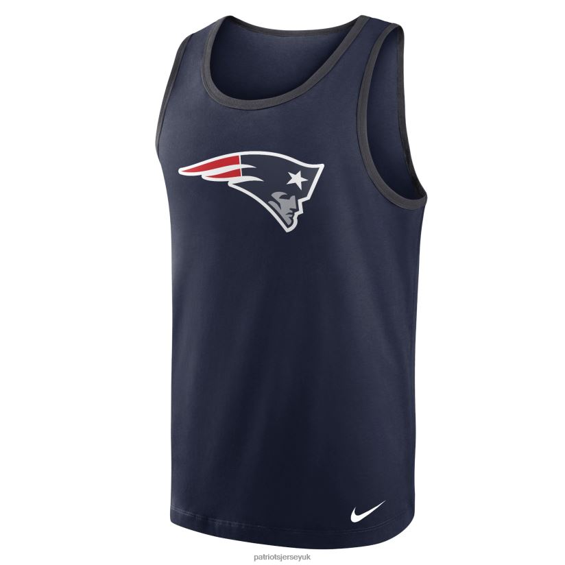 Nike Navy Tri-Blend Tank Top Men Patriots Jersey Clothing 6B6H8J1794