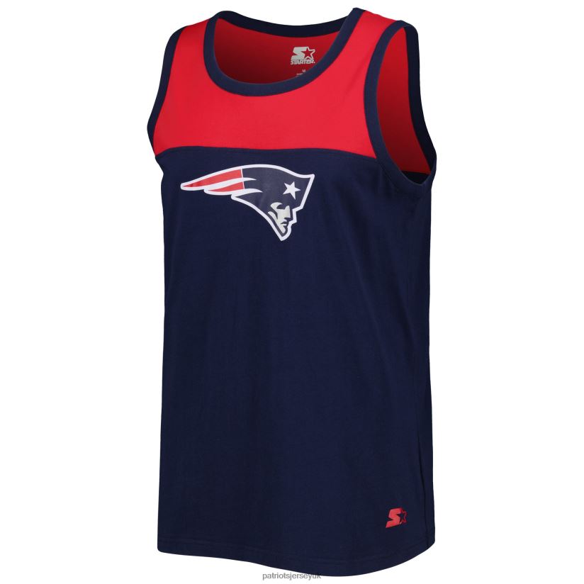 Starter Navy/Red Logo Touchdown Fashion Tank Top Men Patriots Jersey Clothing 6B6H8J1873