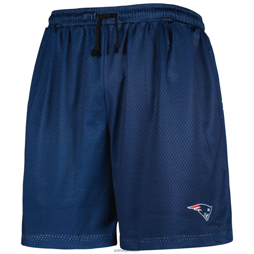 FOCO Navy Colorblock Mesh V-Neck & Shorts Set Men Patriots Jersey Clothing 6B6H8J1709