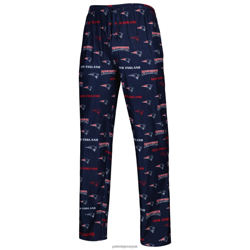 Concepts Sport Navy Breakthrough Allover Print Knit Sleep Pants Men Patriots Jersey Clothing 6B6H8J1749