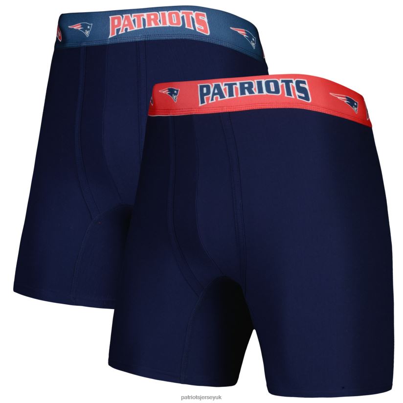 Concepts Sport Navy/Red 2-Pack Boxer Briefs Set Men Patriots Jersey Clothing 6B6H8J1753