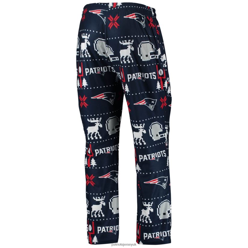 FOCO Navy Wordmark Ugly Pajama Set Men Patriots Jersey Clothing 6B6H8J1763