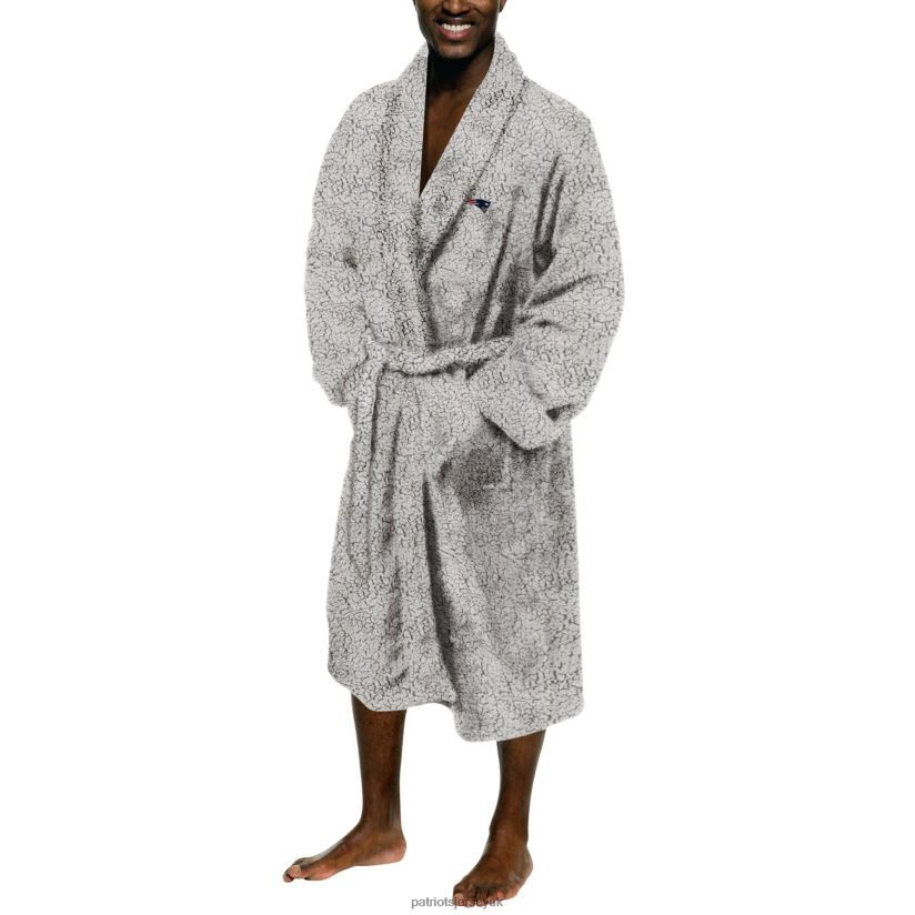 The Northwest Group Gray Sherpa Bath Robe Men Patriots Jersey Clothing 6B6H8J1762