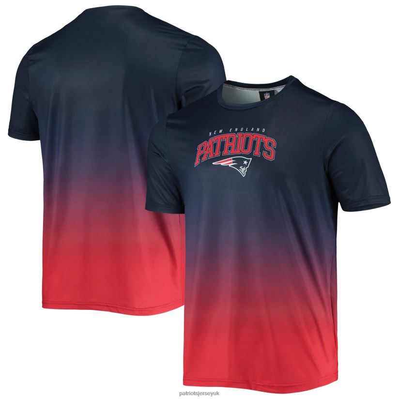 FOCO Navy/Red Gradient Rash Guard Swim Shirt Men Patriots Jersey Clothing 6B6H8J1767