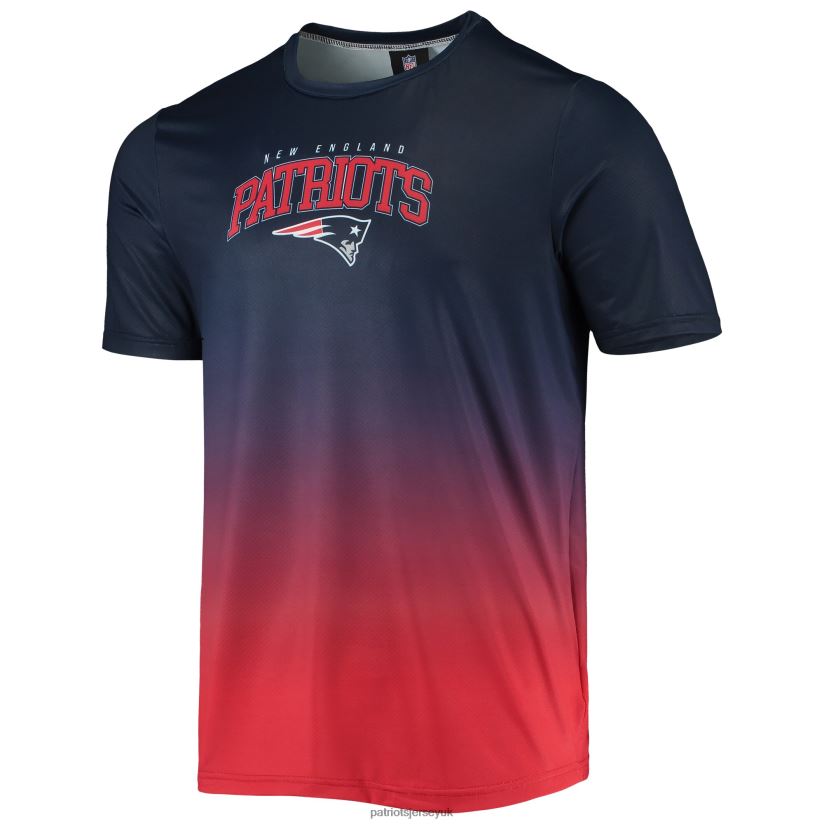 FOCO Navy/Red Gradient Rash Guard Swim Shirt Men Patriots Jersey Clothing 6B6H8J1767