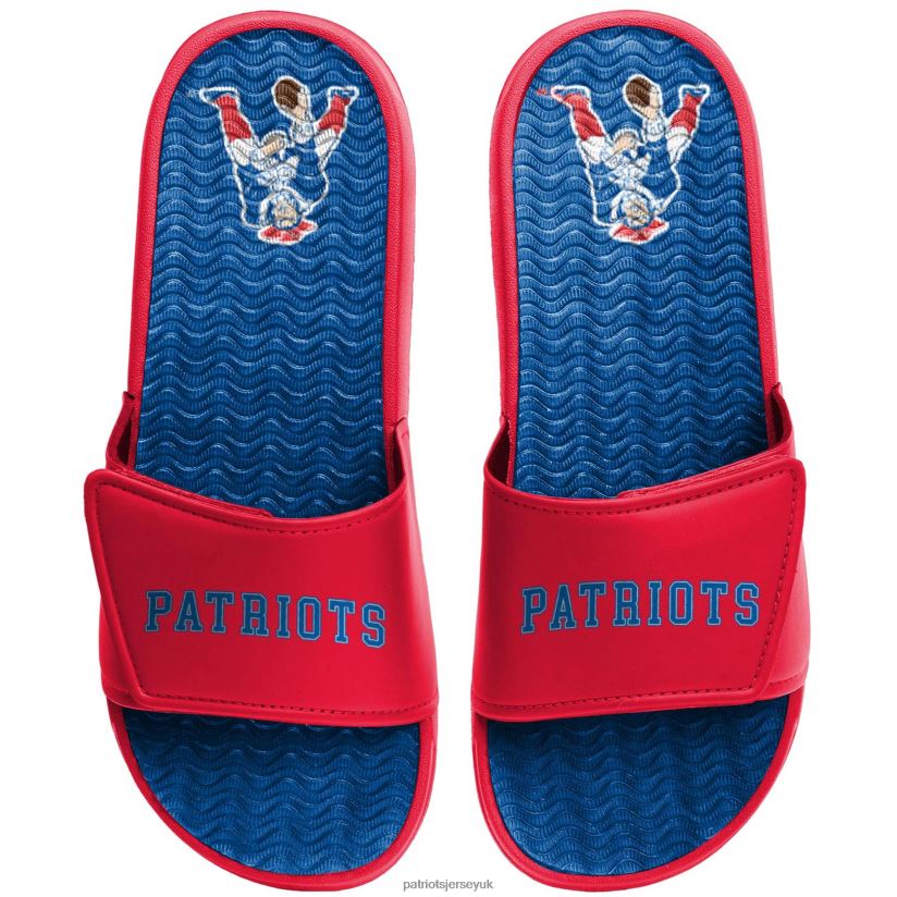 FOCO Retro Gel Slide Sandals Men Patriots Jersey Footwear 6B6H8J111