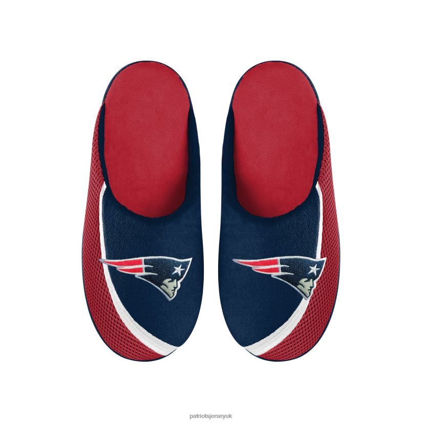 FOCO Big Logo Color Edge Slippers Men Patriots Jersey Footwear 6B6H8J101