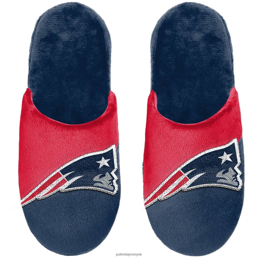 FOCO Color Block Big Logo Slippers Men Patriots Jersey Footwear 6B6H8J110