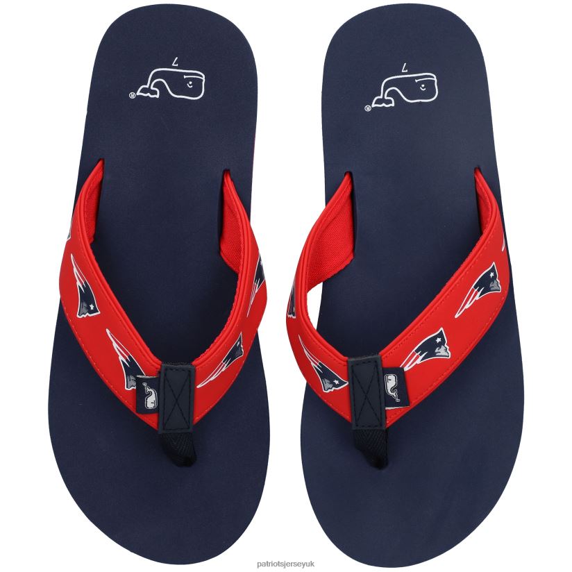 Vineyard Vines Flip Flops Men Patriots Jersey Footwear 6B6H8J96