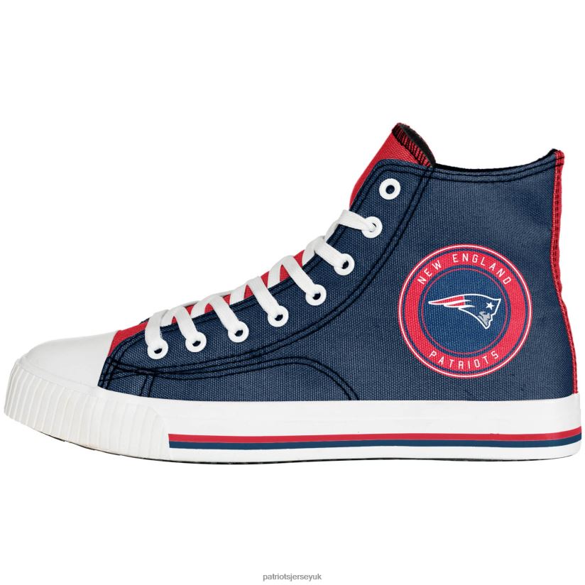 FOCO High Top Canvas Sneakers Men Patriots Jersey Footwear 6B6H8J104
