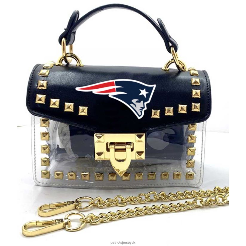 Cuce Studded Clear Crossbody Purse Women Patriots Jersey Accessories 6B6H8J2178