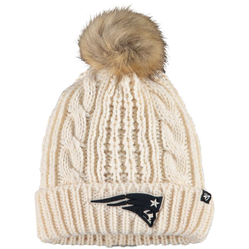47 Cream Meeko Cuffed Knit Hat Women Patriots Jersey Accessories 6B6H8J2272