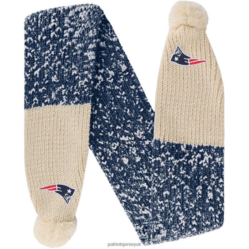 FOCO Confetti Scarf with Pom Women Patriots Jersey Accessories 6B6H8J2215