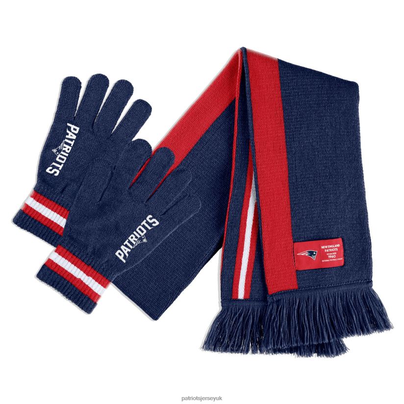 WEAR by Erin Andrews Scarf and Glove Set Women Patriots Jersey Accessories 6B6H8J2152