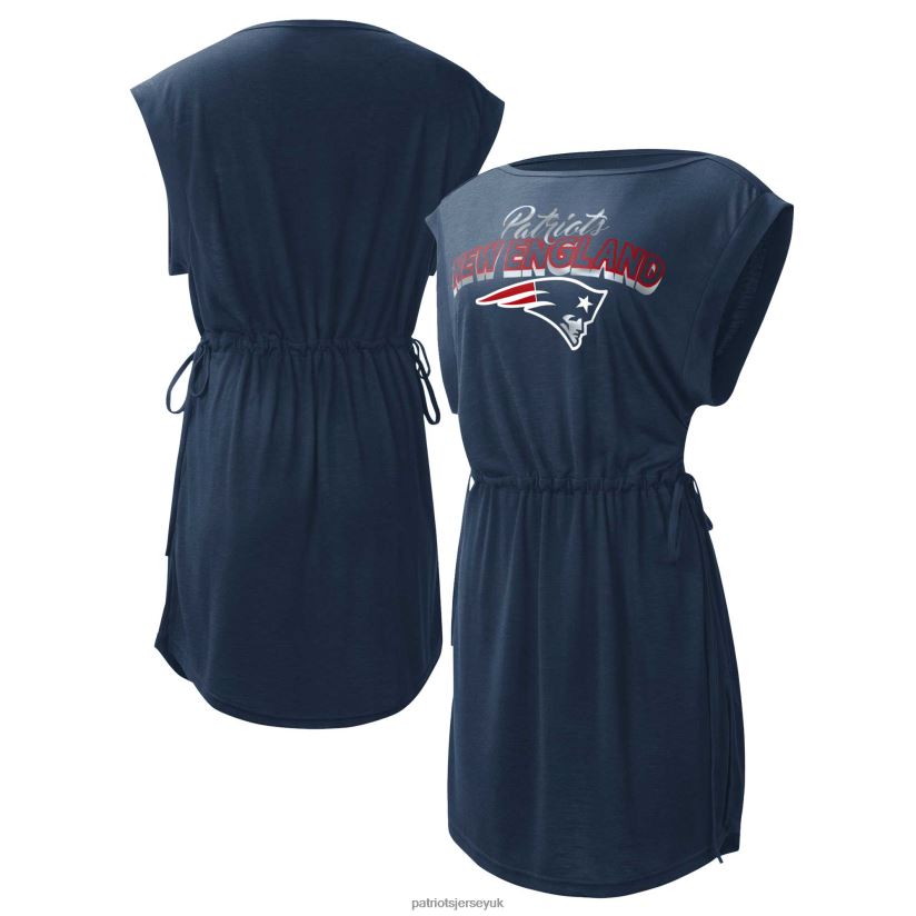 G-III 4Her by Carl Banks Navy G.O.A.T. Swimsuit Cover-Up Women Patriots Jersey Clothing 6B6H8J2220