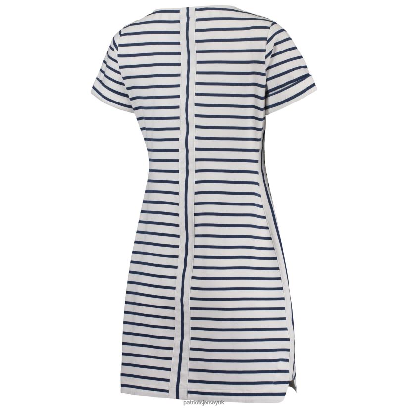 Tommy Bahama White/Navy Tri-Blend Jovanna Striped Dress Women Patriots Jersey Clothing 6B6H8J2226