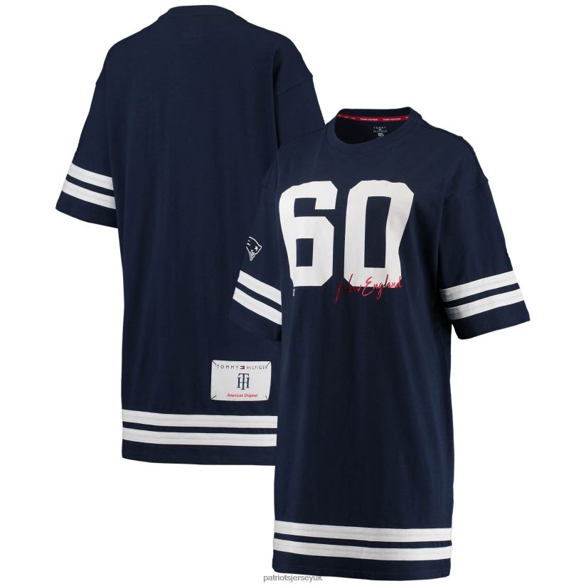 Tommy Hilfiger Navy Clair Half-Sleeve Dress Women Patriots Jersey Clothing 6B6H8J2227