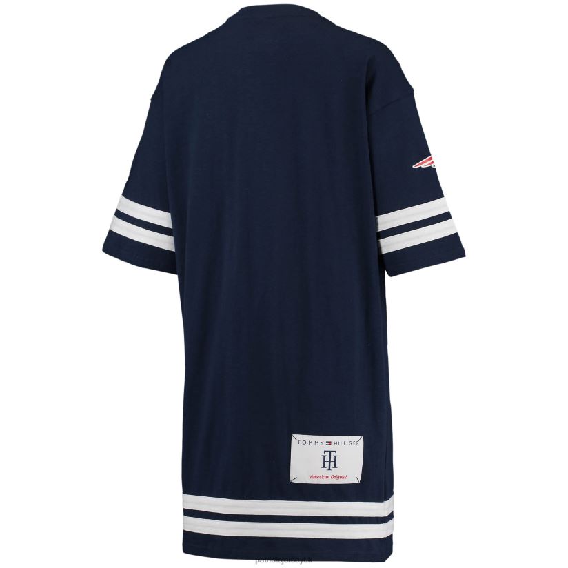 Tommy Hilfiger Navy Clair Half-Sleeve Dress Women Patriots Jersey Clothing 6B6H8J2227