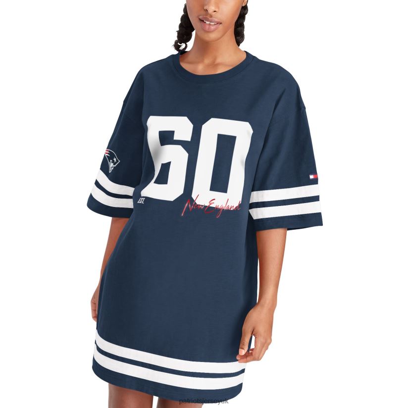 Tommy Hilfiger Navy Clair Half-Sleeve Dress Women Patriots Jersey Clothing 6B6H8J2227