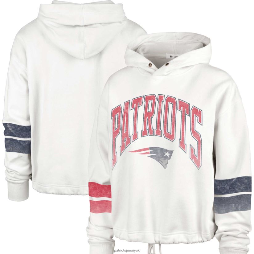 47 Oatmeal Harper Pullover Hoodie Women Patriots Jersey Clothing 6B6H8J2317