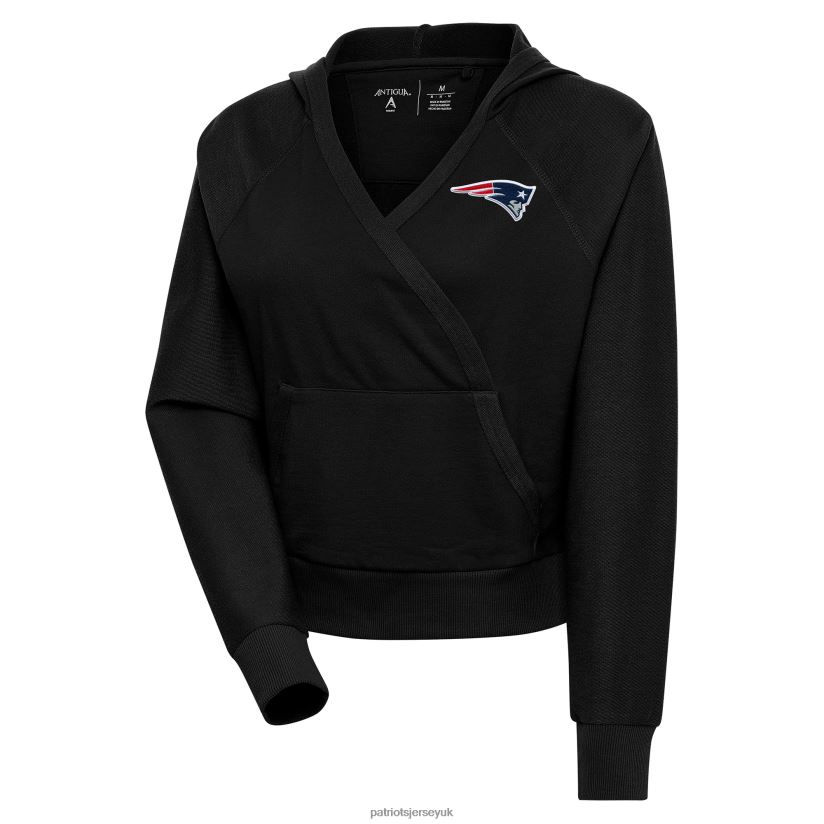 Antigua Black Point Pullover Hoodie Women Patriots Jersey Clothing 6B6H8J894