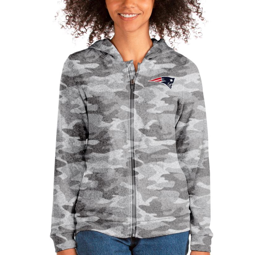 Antigua Camo Absolute Full-Zip Hoodie Women Patriots Jersey Clothing 6B6H8J2417