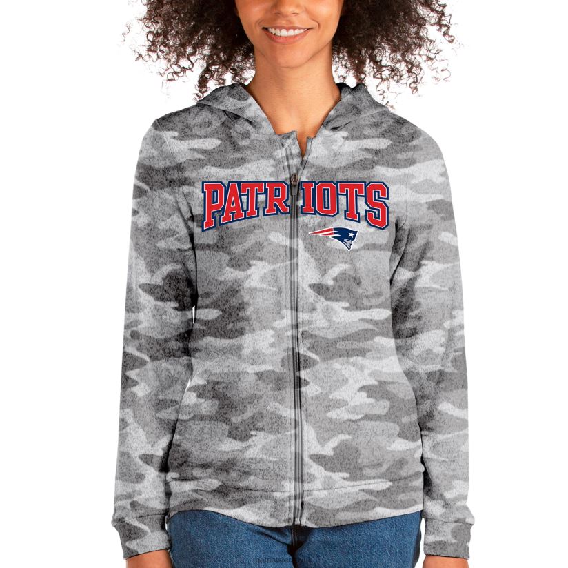 Antigua Camo Wordmark Absolute Full-Zip Hoodie Women Patriots Jersey Clothing 6B6H8J2407
