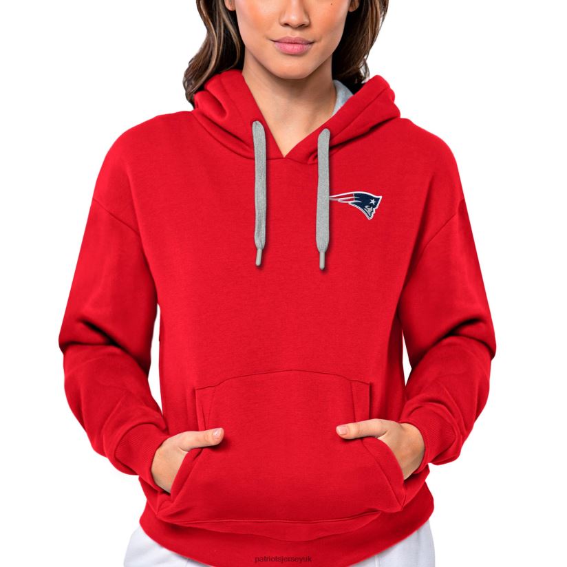 Antigua Light Red Victory Pullover Hoodie Women Patriots Jersey Clothing 6B6H8J2398