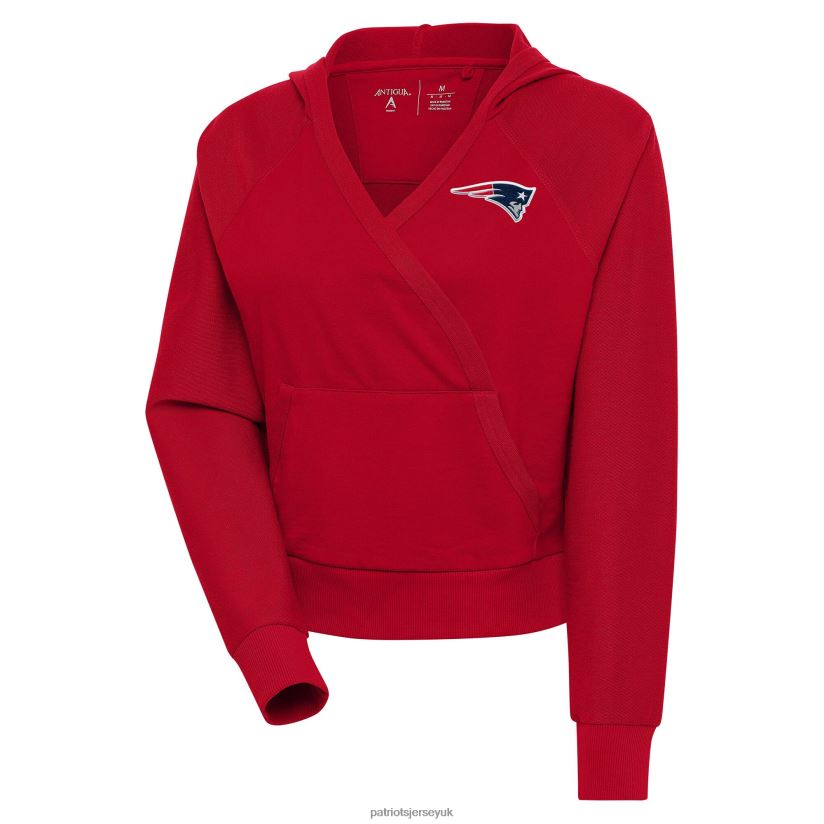 Antigua Red Point Pullover Hoodie Women Patriots Jersey Clothing 6B6H8J893