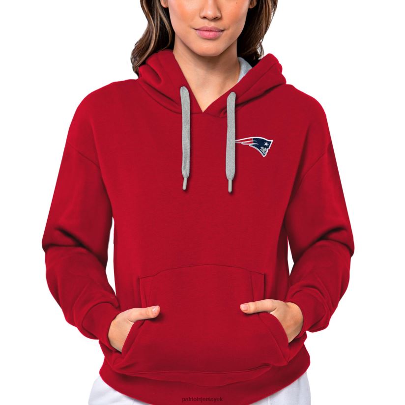 Antigua Red Victory Pullover Hoodie Women Patriots Jersey Clothing 6B6H8J2365
