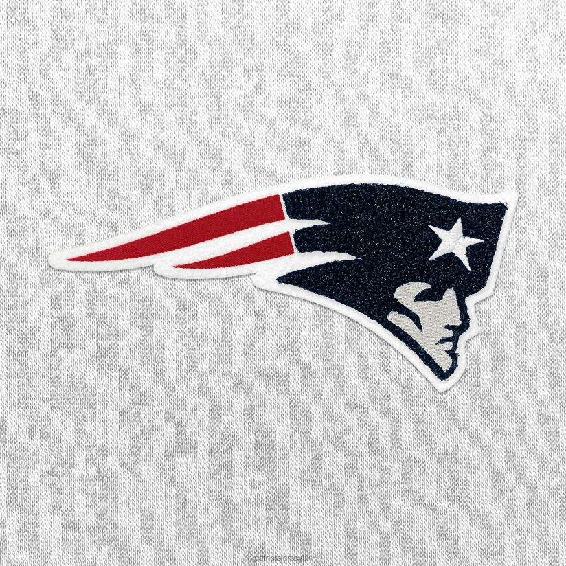 Antigua White Victory Chenille Pullover Hoodie Women Patriots Jersey Clothing 6B6H8J2431