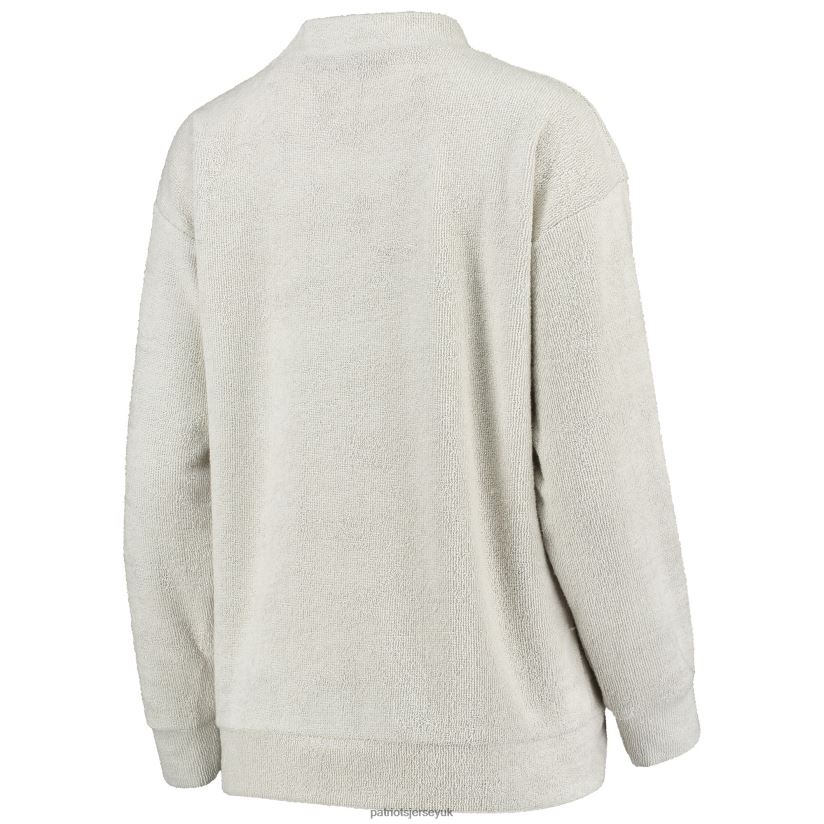 Cream Big Logo Sweater Women Patriots Jersey Clothing 6B6H8J2376