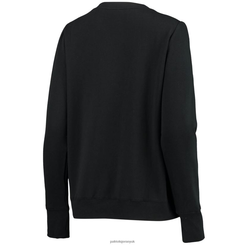 Cuce Black Winners Square Neck Pullover Sweatshirt Women Patriots Jersey Clothing 6B6H8J2411