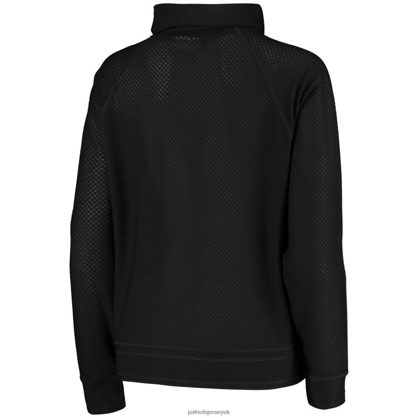 DKNY Sport Black Gabby Cowl Neck Raglan Mesh Sweatshirt Women Patriots Jersey Clothing 6B6H8J2409