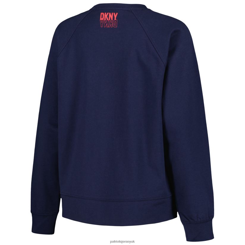 DKNY Sport Navy Regina Pullover Sweatshirt Women Patriots Jersey Clothing 6B6H8J2374