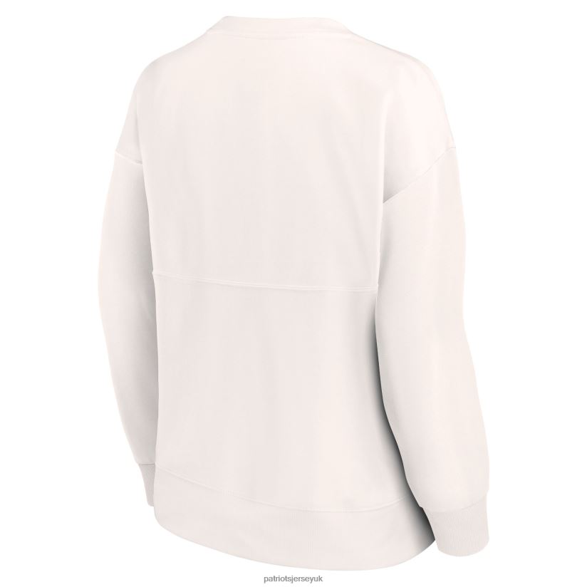 Fanatics Branded White Leopard Team Pullover Sweatshirt Women Patriots Jersey Clothing 6B6H8J2350