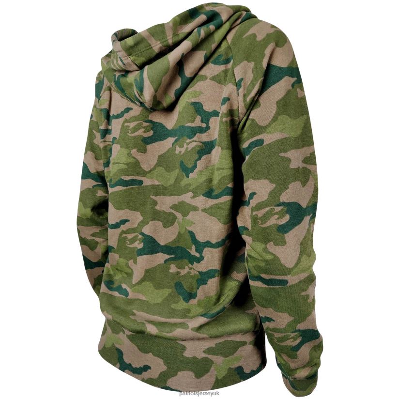 New Era Camo Raglan Full-Zip Hoodie Women Patriots Jersey Clothing 6B6H8J2362