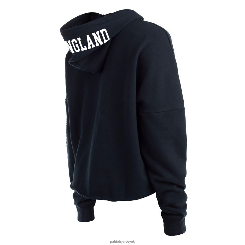 New Era Navy Foil Sleeve Pullover Hoodie Women Patriots Jersey Clothing 6B6H8J2391