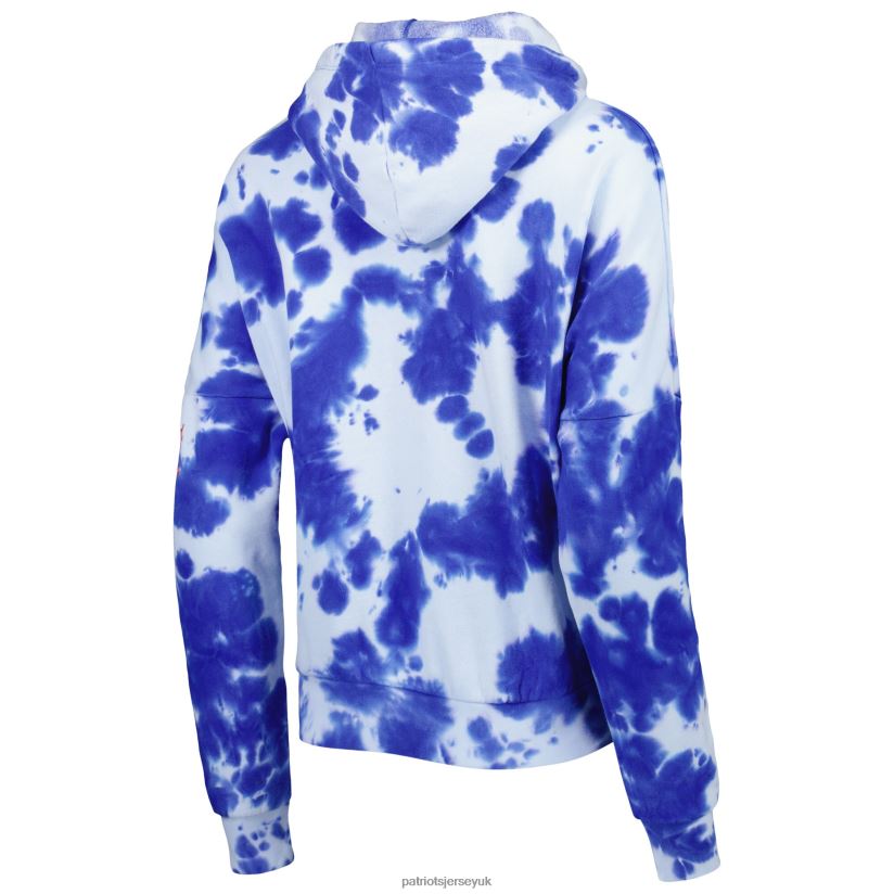 New Era Royal Cloud Dye Fleece Pullover Hoodie Women Patriots Jersey Clothing 6B6H8J2455