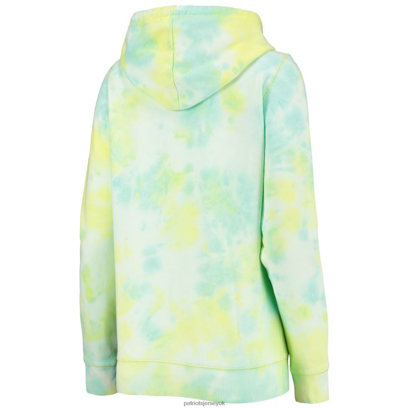 New Era White Ice-Dye Full-Zip Hoodie Women Patriots Jersey Clothing 6B6H8J2418