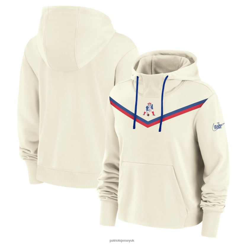 Nike Cream Historic Performance Pullover Hoodie Women Patriots Jersey Clothing 6B6H8J2468