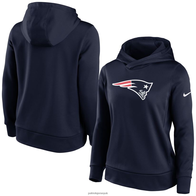 Nike Navy Lightweight Performance Hooded Top Women Patriots Jersey Clothing 6B6H8J2319