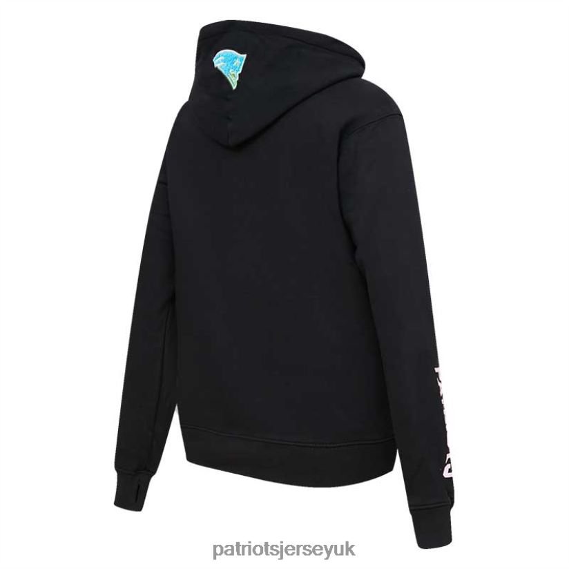 Pro Standard Black Neon Fleece Pullover Hoodie Women Patriots Jersey Clothing 6B6H8J2370