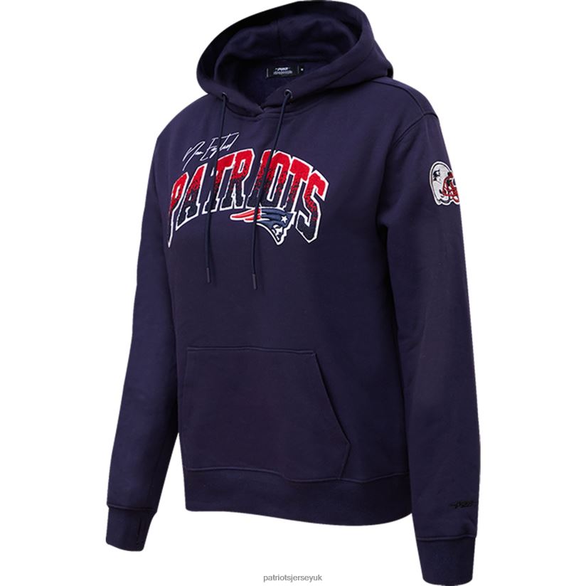 Pro Standard Navy Local Patch Pullover Hoodie Women Patriots Jersey Clothing 6B6H8J2357