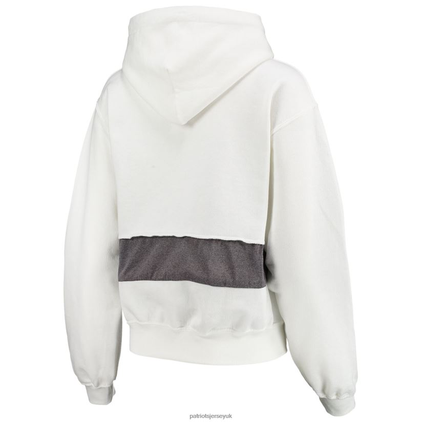 Refried Apparel White Sustainable Crop Dolman Pullover Hoodie Women Patriots Jersey Clothing 6B6H8J2405