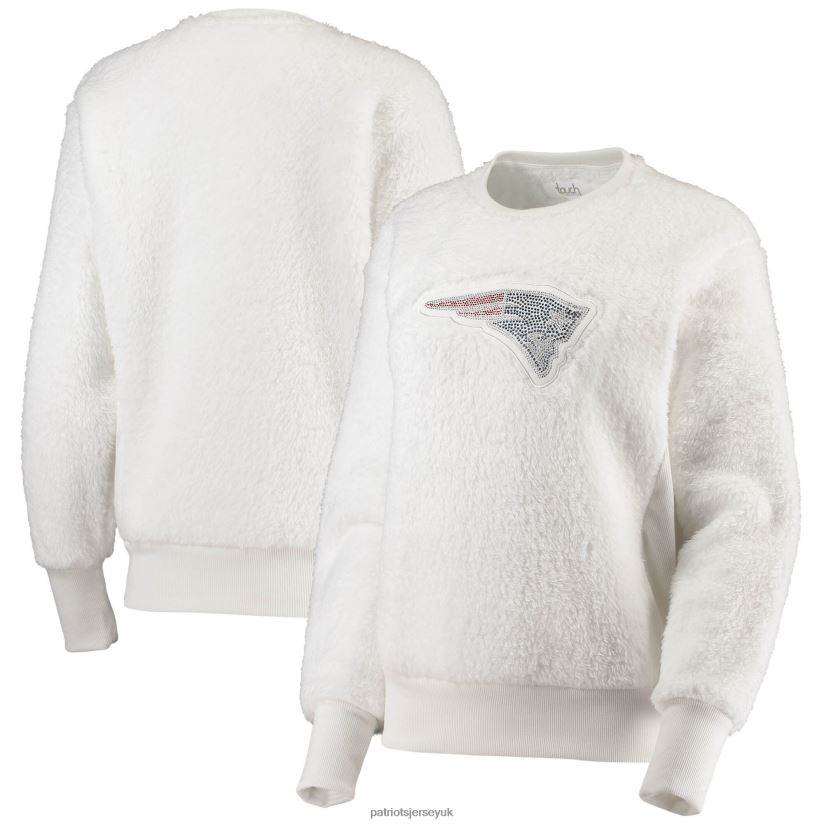 Touch White Milestone Tracker Pullover Sweatshirt Women Patriots Jersey Clothing 6B6H8J2423