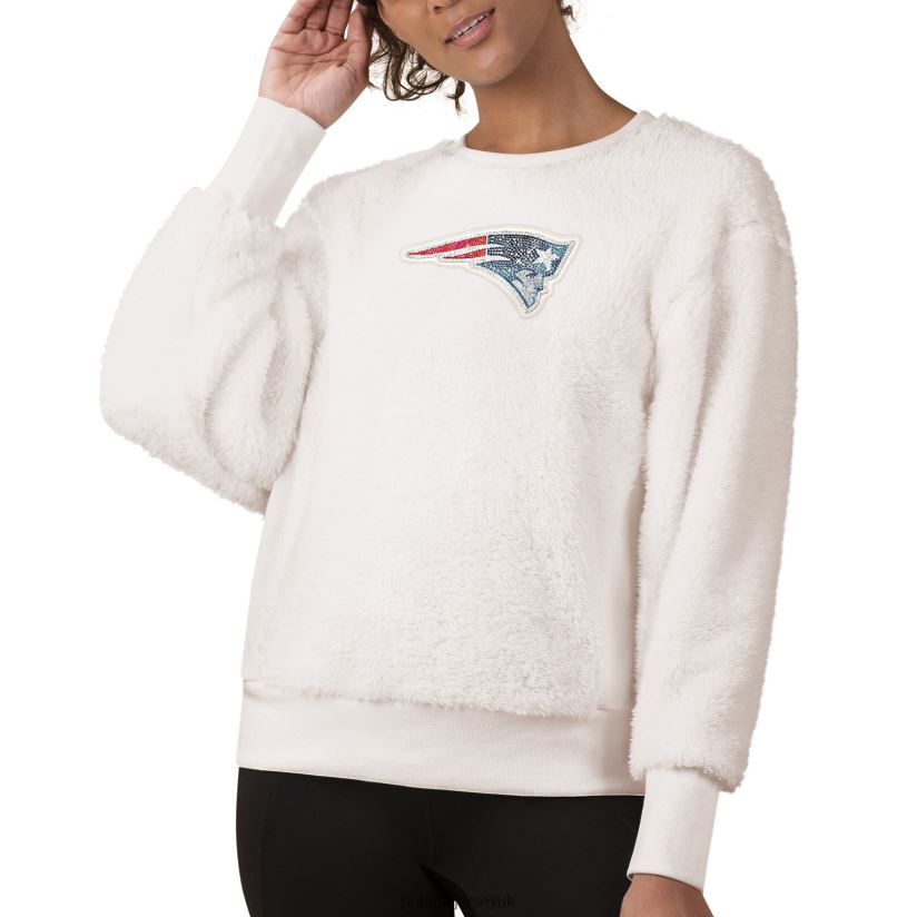 Touch White Milestone Tracker Pullover Sweatshirt Women Patriots Jersey Clothing 6B6H8J2423