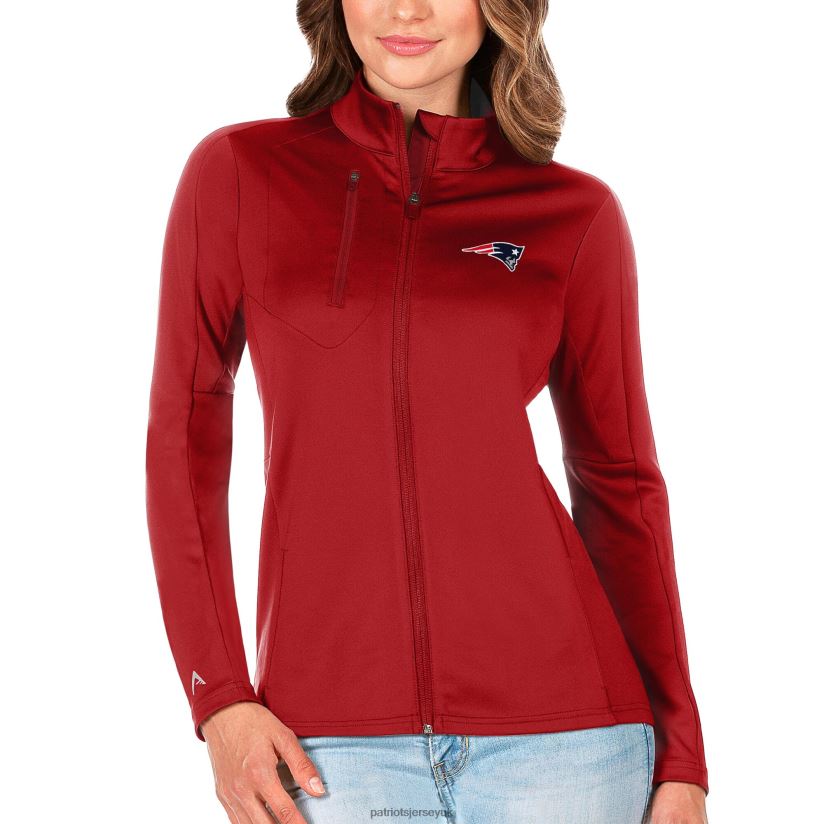Antigua Red Generation Full-Zip Jacket Women Patriots Jersey Clothing 6B6H8J902